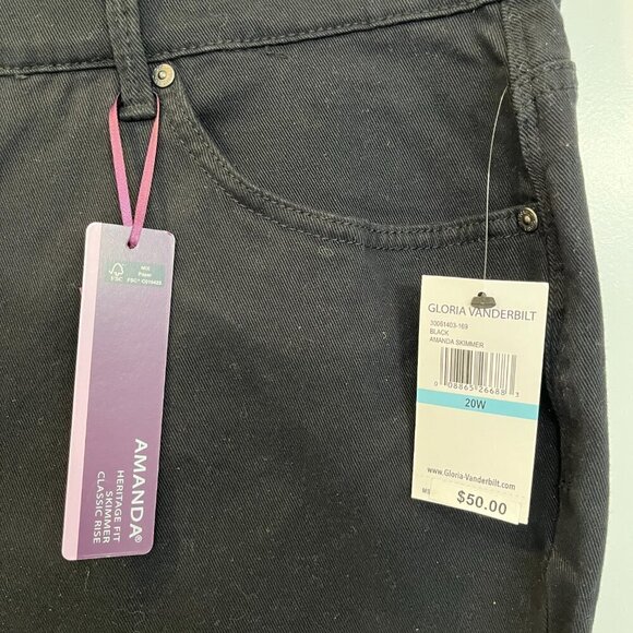 Gloria Vanderbilt Amanda Heritage Fit Skimmer Classic Rise Capri Size 20W NWT. - Picture 9 of 13